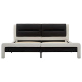Struttura del letto Bianco e Nero 120 x 200 cm Pelle Sintetica