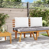 Sedia da Giardino con Cuscini in Legno Massello di Acacia