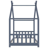 Giroletto per Bambini Grigio in Massello di Pino 90x200 cm