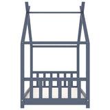 Giroletto per Bambini Grigio in Massello di Pino 90x200 cm