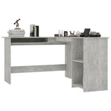 Scrivania Angolare a L Grigio Cemento 120x140x75cm truciolato
