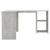 Scrivania Angolare a L Grigio Cemento 120x140x75cm truciolato