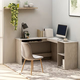 Scrivania Angolare a L Grigio Cemento 120x140x75cm truciolato