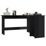 Scrivania Angolare a L Nero Lucido 120x140x75cm truciolato