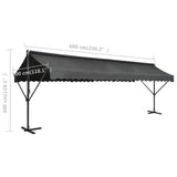 Tenda Parasole con Piedistallo 600x300 cm Antracite