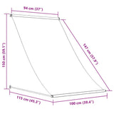 Tenda da Sole Retrattile 100x150 cm Giallo e Bianco
