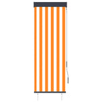 Tenda a Rullo per Esterni 60x250 cm Bianca e Arancione