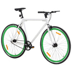 Bicicletta a Scatto Fisso Bianca e Verde 700c 51 cm