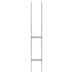 Picchetti per Recinzione 2 pz Argento 8x6x60 cm Acciaio Zincato