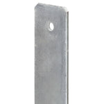 Picchetti per Recinzione 2 pz Argento 8x6x60 cm Acciaio Zincato