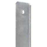 Picchetti per Recinzione 2 pz Argento 8x6x60 cm Acciaio Zincato