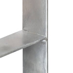 Picchetti per Recinzione 2 pz Argento 8x6x60 cm Acciaio Zincato