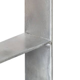 Picchetti per Recinzione 2 pz Argento 8x6x60 cm Acciaio Zincato