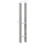 Picchetti per Recinzione 2 pz Argento 8x6x60 cm Acciaio Zincato