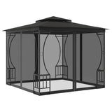 Gazebo con Rete 300x300x265 cm Antracite
