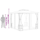 Gazebo con Rete 300x300x265 cm Antracite