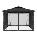 Gazebo con Rete 300x400x265 cm Antracite