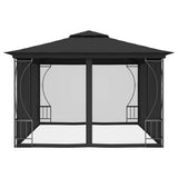 Gazebo con Rete 300x400x265 cm Antracite