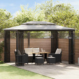 Gazebo con Rete 300x400x265 cm Antracite
