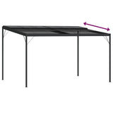 Gazebo con Tetto Antracite 4x3x2,5 m in Alluminio e Acciaio