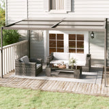 Gazebo con Tetto Antracite 4x3x2,5 m in Alluminio e Acciaio