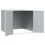 Capanno da Giardino Grigio 195x198x159 cm in Acciaio Zincato