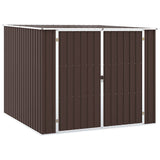 Capanno da Giardino Marrone 195x198x159 cm in Acciaio Zincato