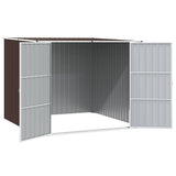 Capanno da Giardino Marrone 195x198x159 cm in Acciaio Zincato