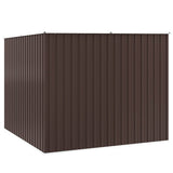 Capanno da Giardino Marrone 195x198x159 cm in Acciaio Zincato