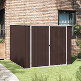 Capanno da Giardino Marrone 195x198x159 cm in Acciaio Zincato