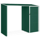Capanno per Legna Verde 245x98x159 cm in Acciaio Zincato
