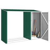 Capanno per Legna Verde 245x98x159 cm in Acciaio Zincato