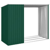 Capanno per Legna Verde 245x98x159 cm in Acciaio Zincato