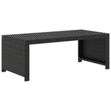 Set Divani da Giardino 5 pz con Cuscini in Polyrattan Nero