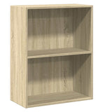 Libreria 2 Ripiani Rovere Sonoma 60x30x76,5cm Legno truciolato
