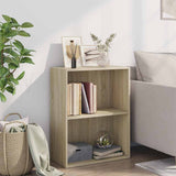 Libreria 2 Ripiani Rovere Sonoma 60x30x76,5cm Legno truciolato