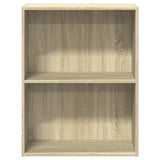 Libreria 2 Ripiani Rovere Sonoma 60x30x76,5cm Legno truciolato