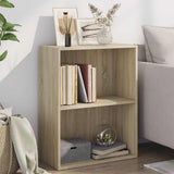 Libreria 2 Ripiani Rovere Sonoma 60x30x76,5cm Legno truciolato