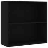 Libreria Nera 80x30x76,5 cm in Legno truciolato