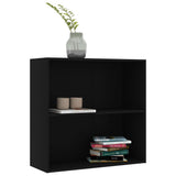 Libreria Nera 80x30x76,5 cm in Legno truciolato