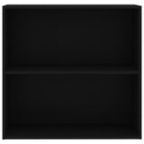 Libreria Nera 80x30x76,5 cm in Legno truciolato