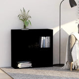 Libreria Nera 80x30x76,5 cm in Legno truciolato
