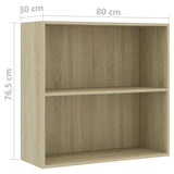 Libreria Rovere Sonoma 80x30x76,5 cm in Legno truciolato