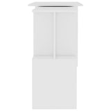 Scrivania ad Angolo Bianca 200x50x76 cm in Legno truciolato