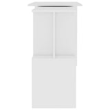 Scrivania ad Angolo Bianca 200x50x76 cm in Legno truciolato