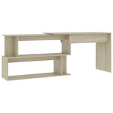 Scrivania Angolo Rovere Sonoma 200x50x76 cm Legno truciolato