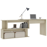 Scrivania Angolo Rovere Sonoma 200x50x76 cm Legno truciolato
