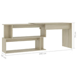 Scrivania Angolo Rovere Sonoma 200x50x76 cm Legno truciolato