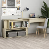 Scrivania Angolo Rovere Sonoma 200x50x76 cm Legno truciolato