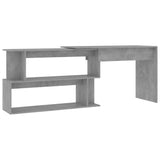Scrivania Angolo Grigio Cemento 200x50x76 cm Legno truciolato